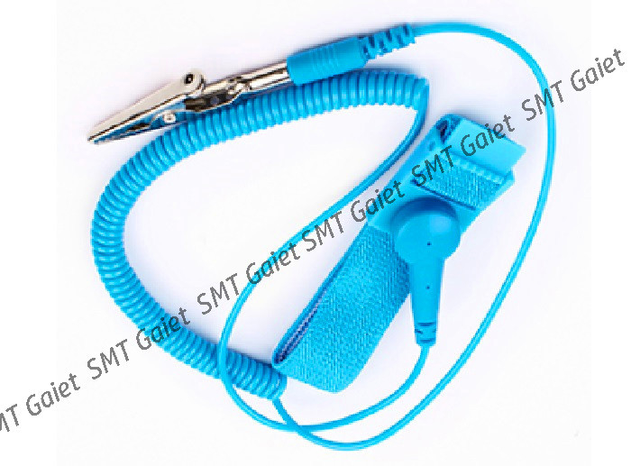 PVC Texture Material Esd Wrist Strap 18 Blue Color 0