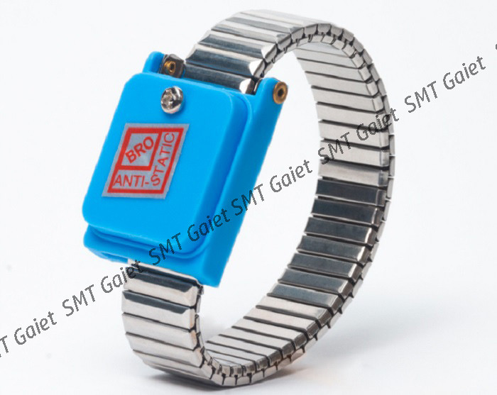 PU Stainless Steel Metal Wireless ESD Wristband Blue Color 0